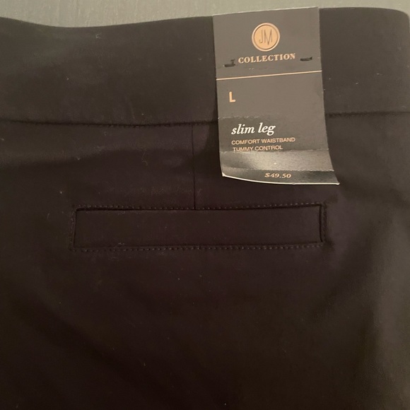 New JM Collection for Macy’s Pull-On Tummy Control Straight Leg Pant Size Large - Picture 4 of 7